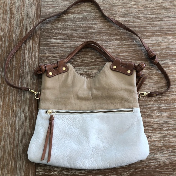 Pietro Alessandro Handbag. Light tan and white. Excellent like new condition! - Picture 2 of 16